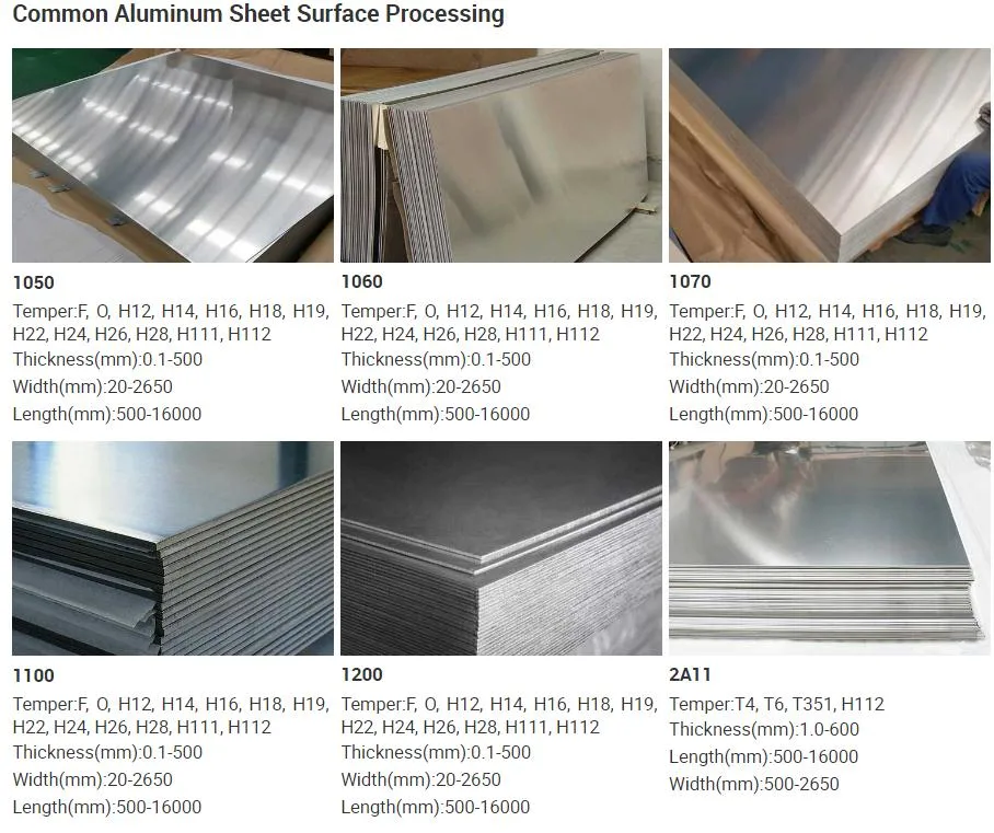 1100 1060 3003 5052 5083 6061 6063 Plain Mirror Polished Roofing Aluminum Alloy Sheet Price