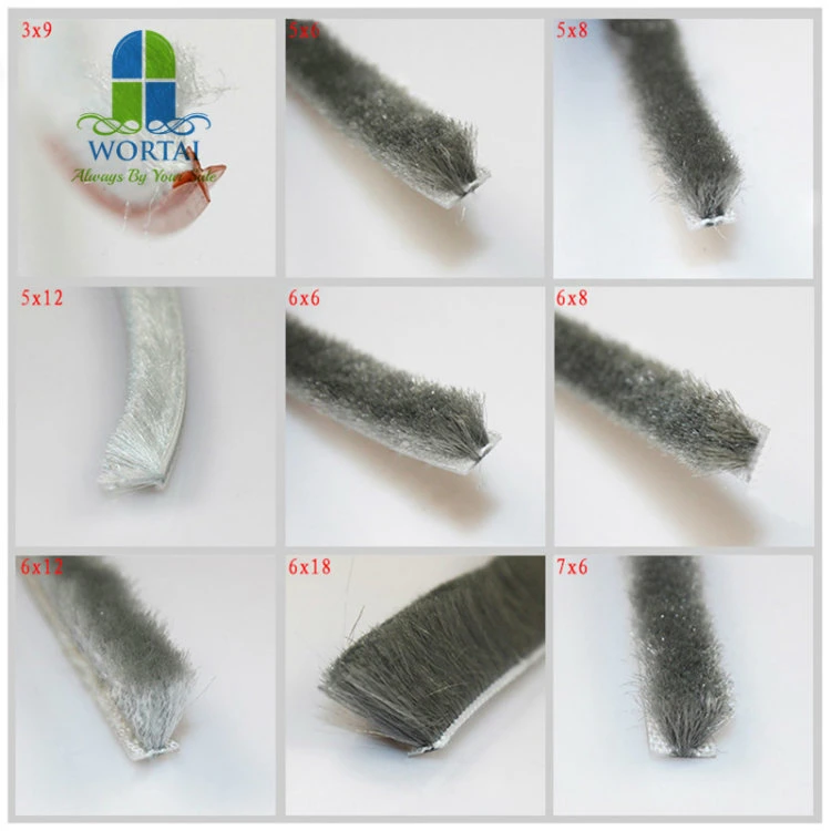 Various Types Aluminum Sliding Window Weather Strip Wool Pile Seal Strip for Glass Door