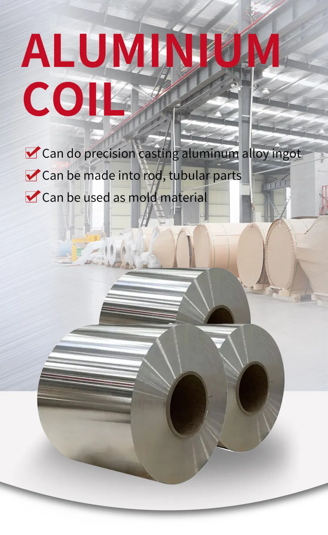 Factory Wholesale Metal Alloy Aluminum Coil 3003 5052 8011 1mm 3mm Cold Aluminum Roll Mill Finish Soft
