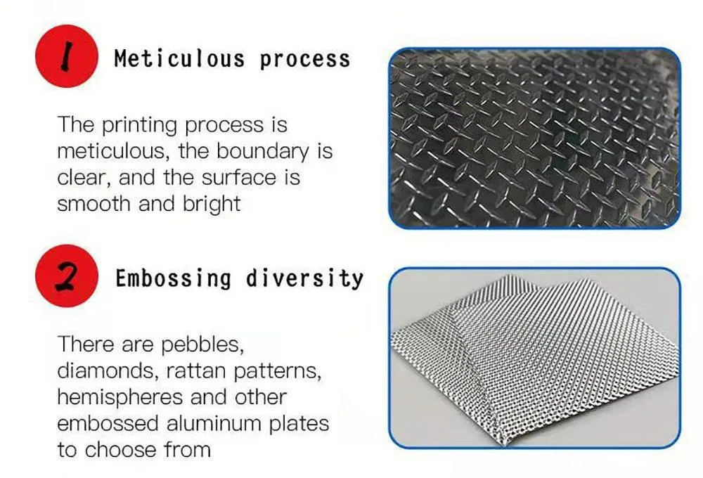 Anti-Slip Heat Insulation Anodized Stucco Embossed Pebble Pattern Aluminum Checker Sheet for Truck Trailer Anti-Slip Floor Tile